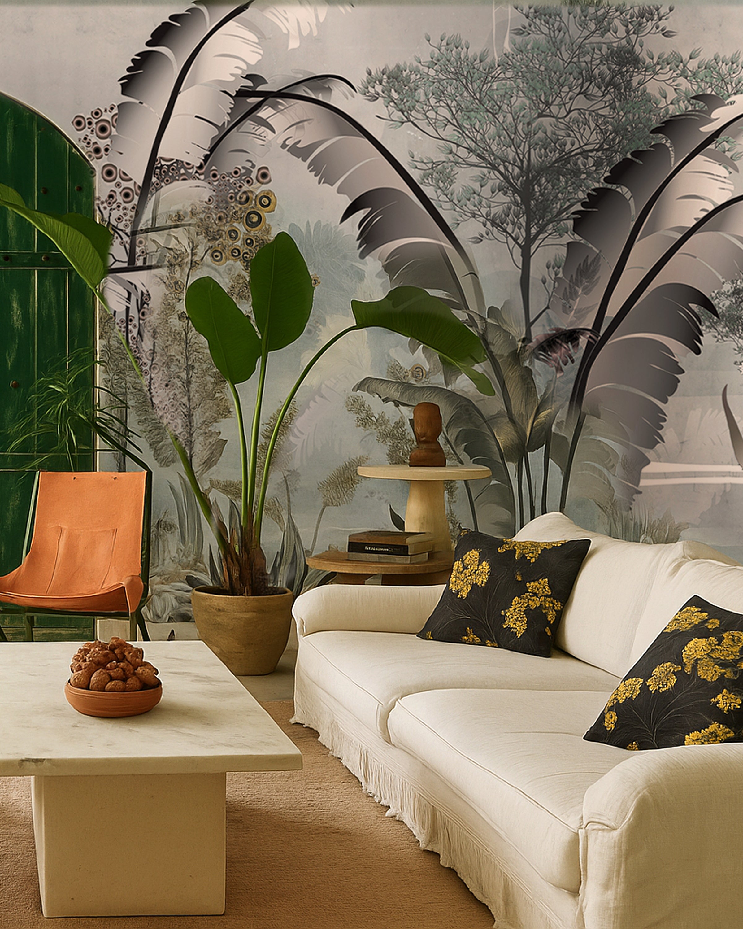 Jungle Palm Dawn Wallpaper Mural