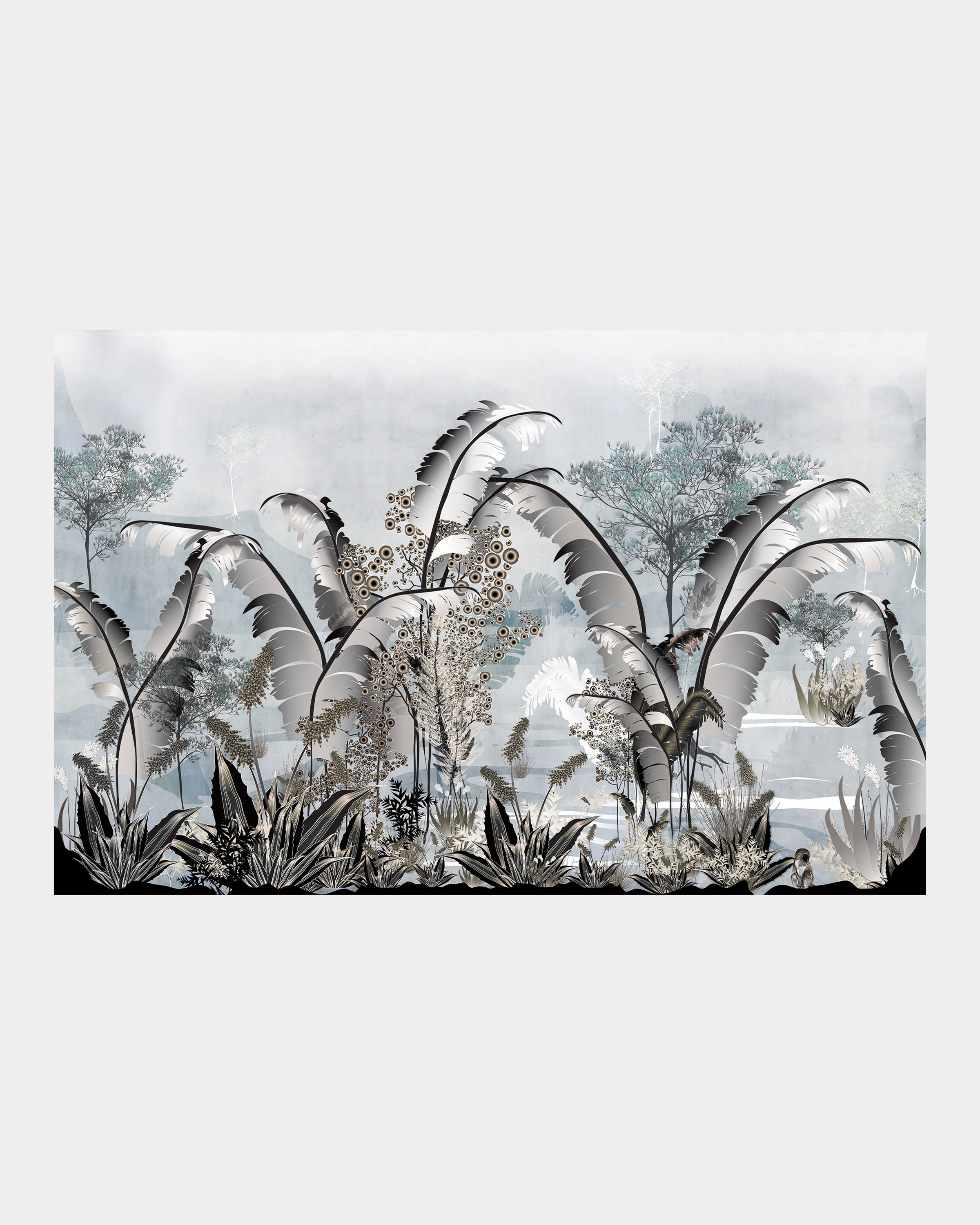 Jungle Palm Dawn Wallpaper Mural