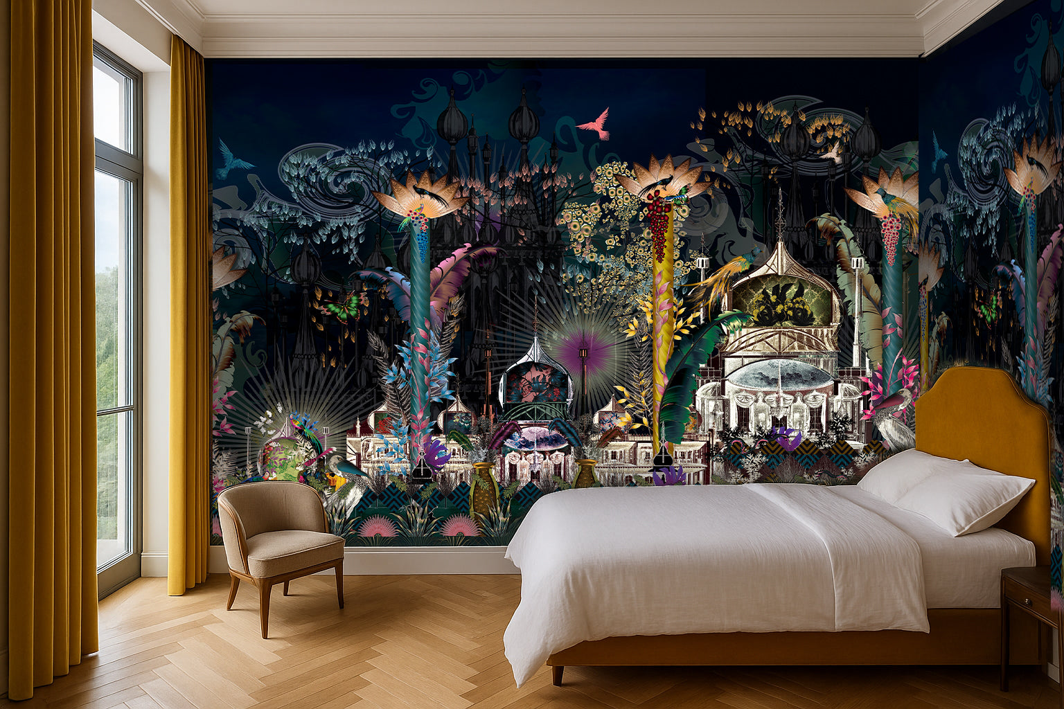 Night Garden Wallpaper Mural