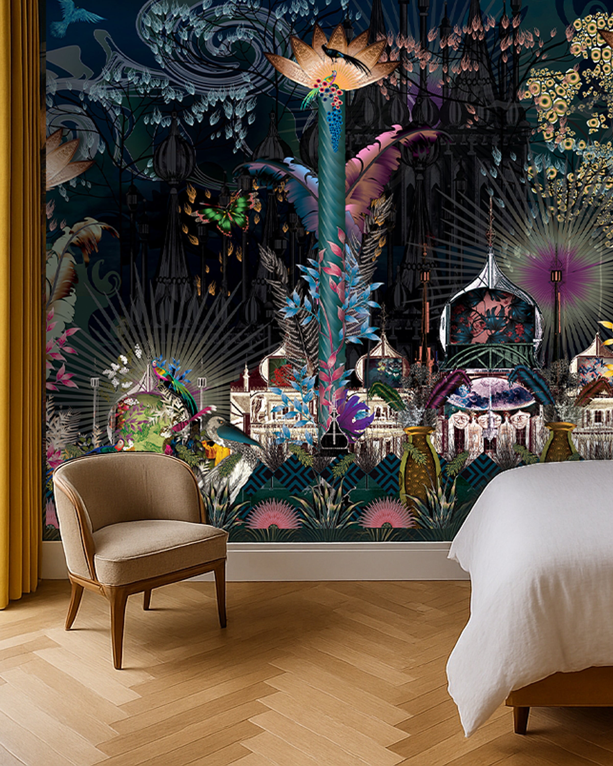 Night Garden Wallpaper Mural