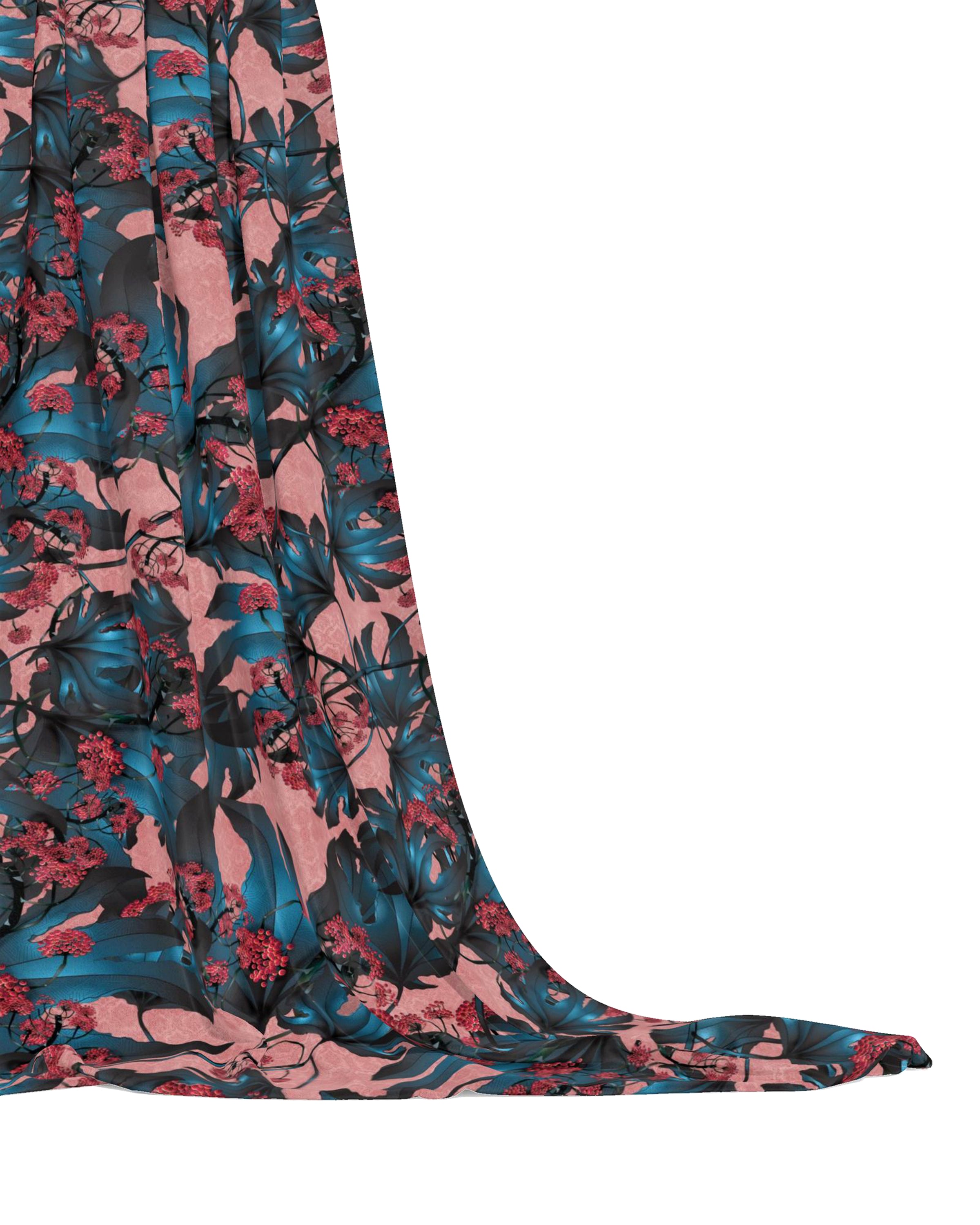 Fatsia Pink Fashion Fabric