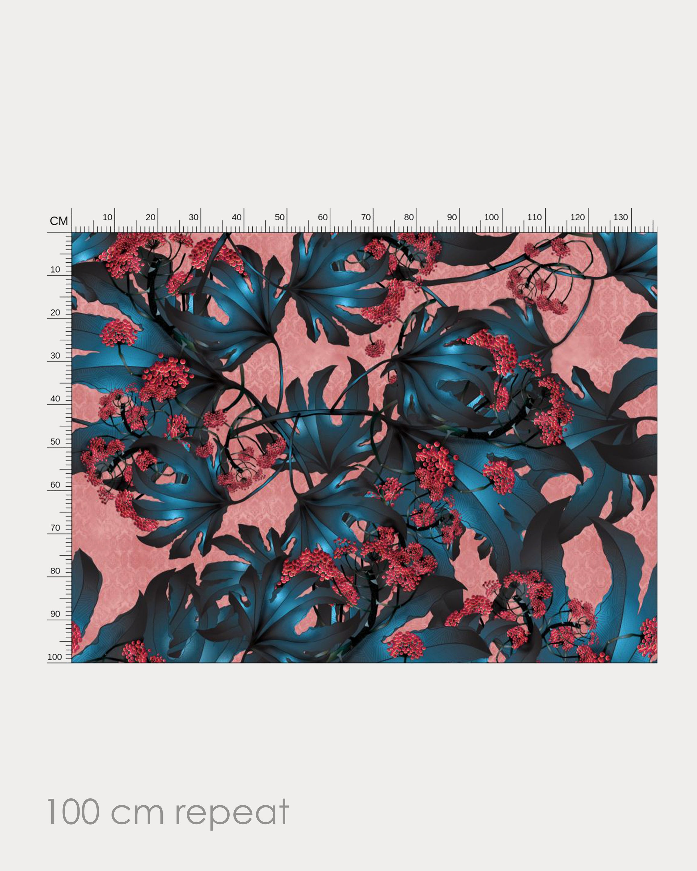 Fatsia Pink Fashion Fabric