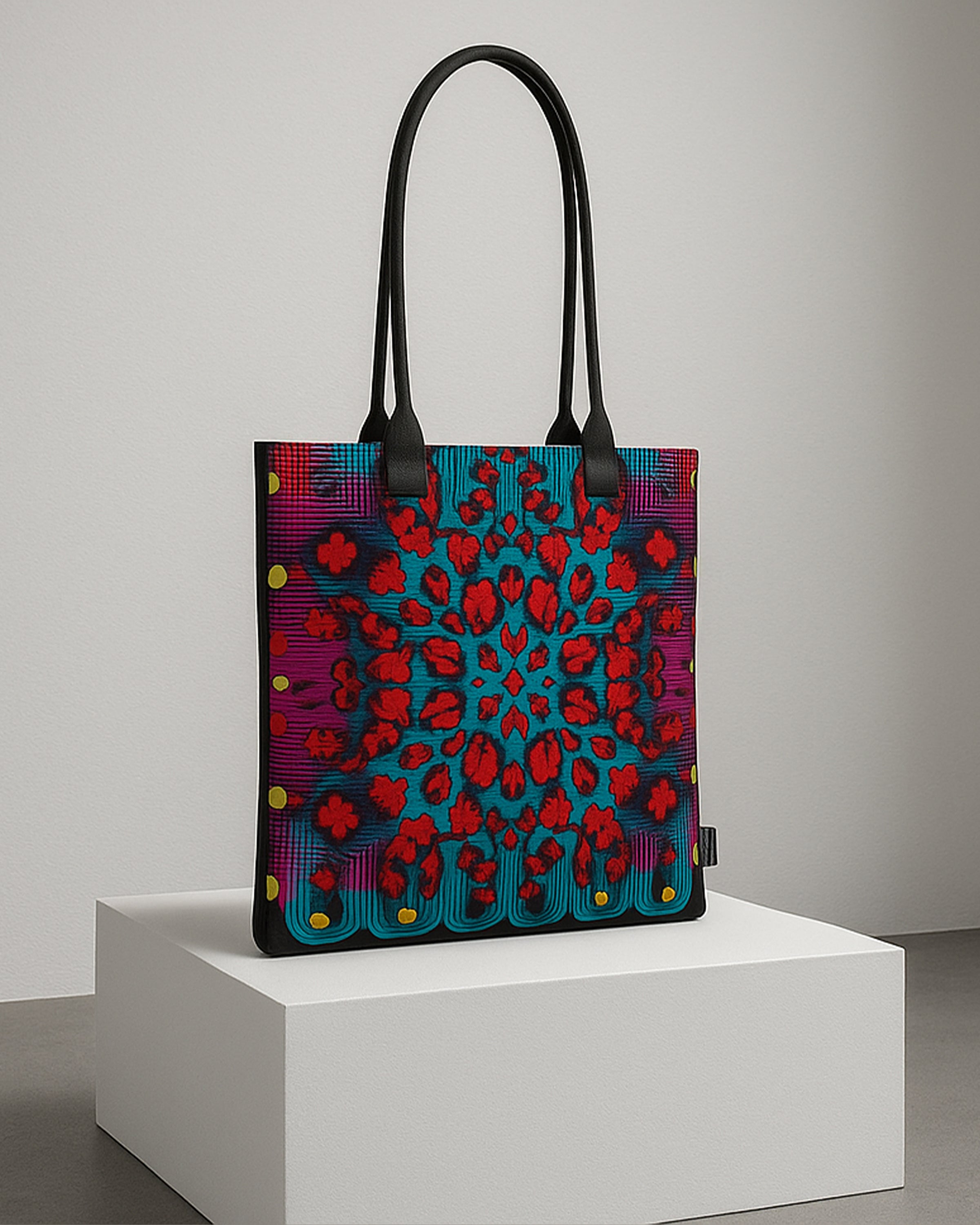 Red Marble Tote Bag