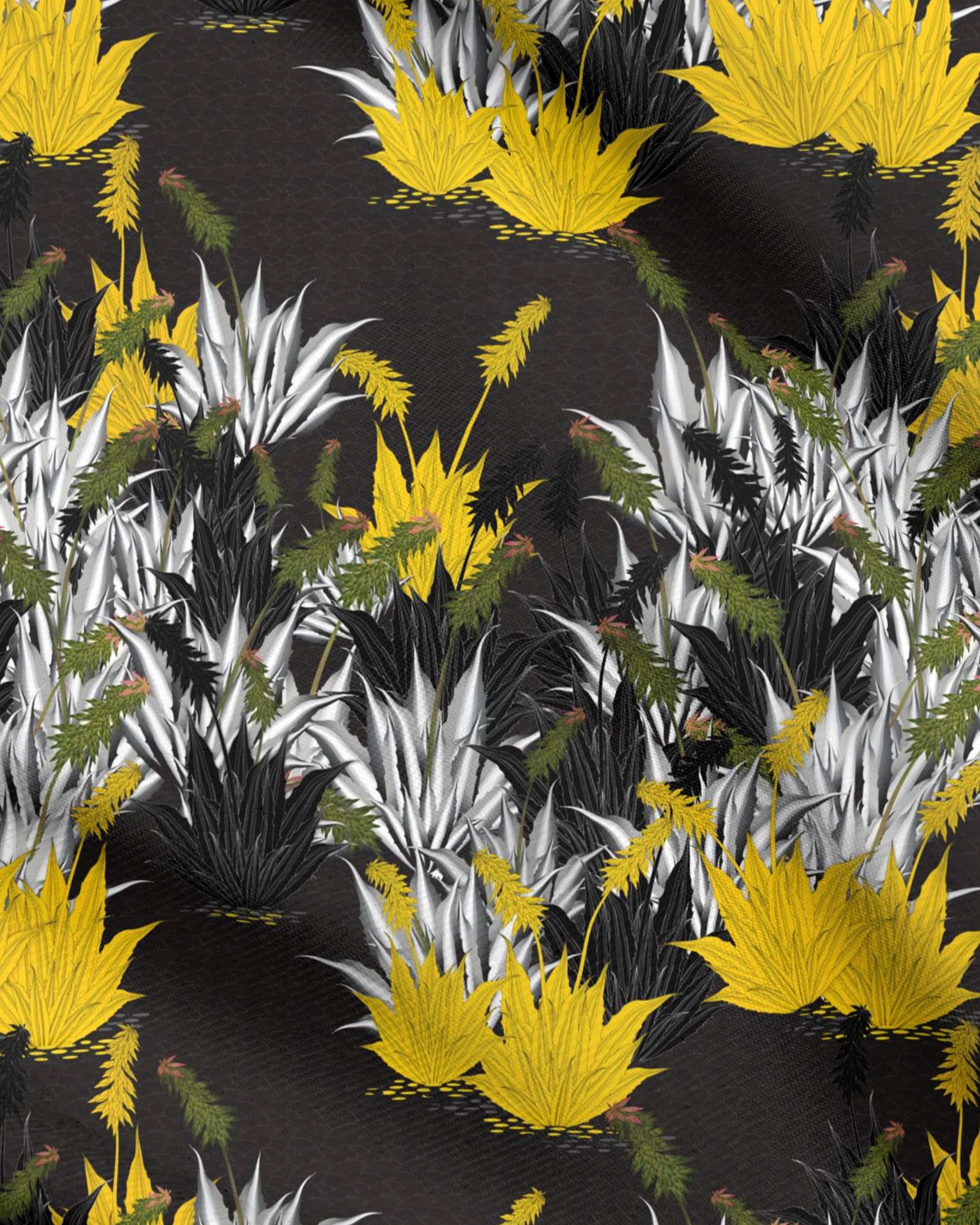 Succulent Yellow Fabric