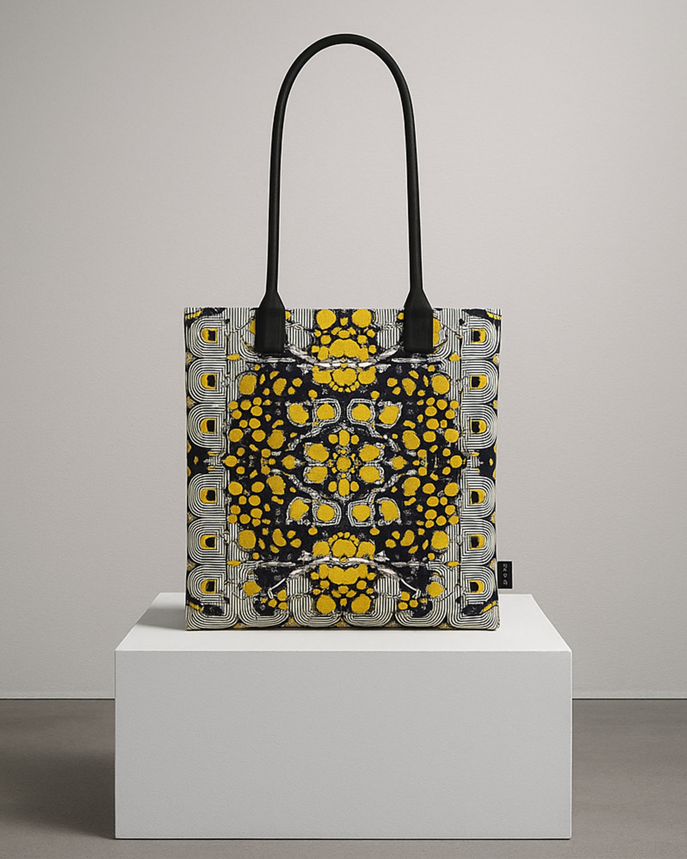 Yellow Marble Tote Bag