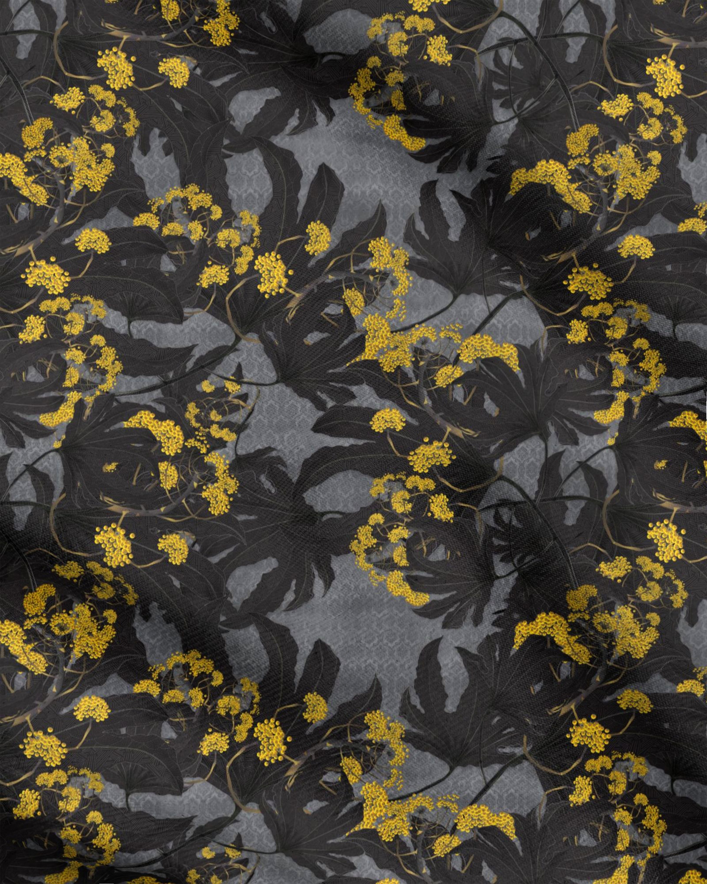Fatsia Yellow Fabric
