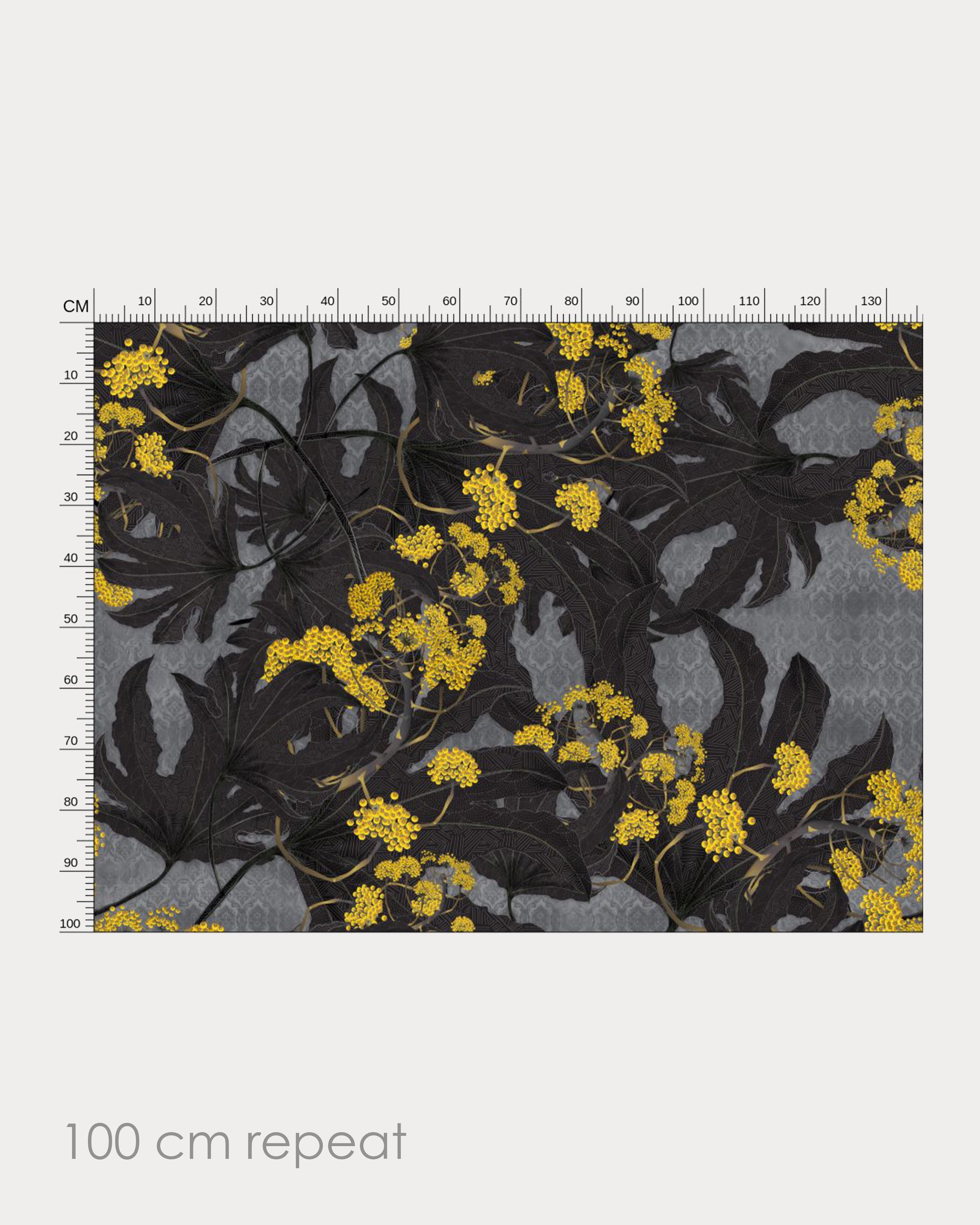 Fatsia Yellow Fabric