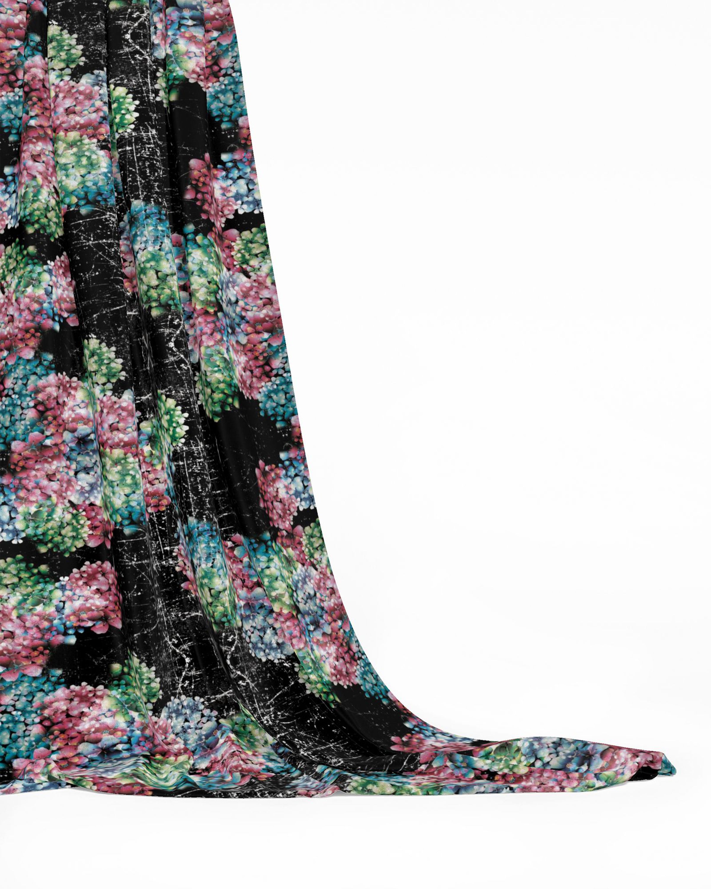 Pom Pom Dark Fashion Fabric