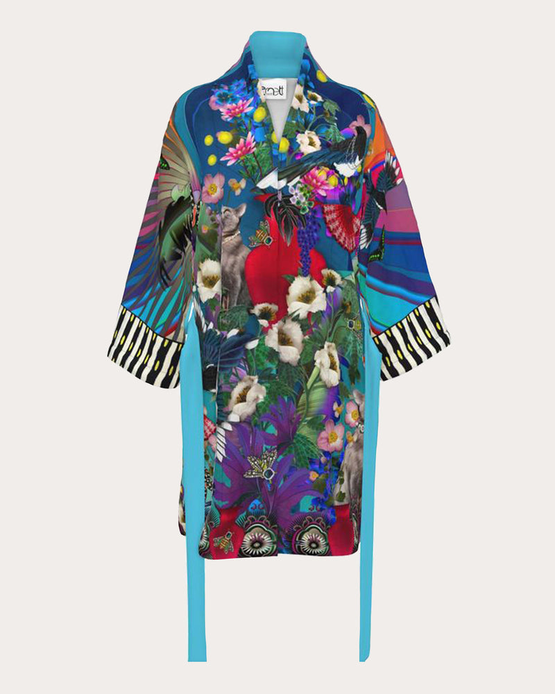 The Pussy Cat & The Magpie Kimono