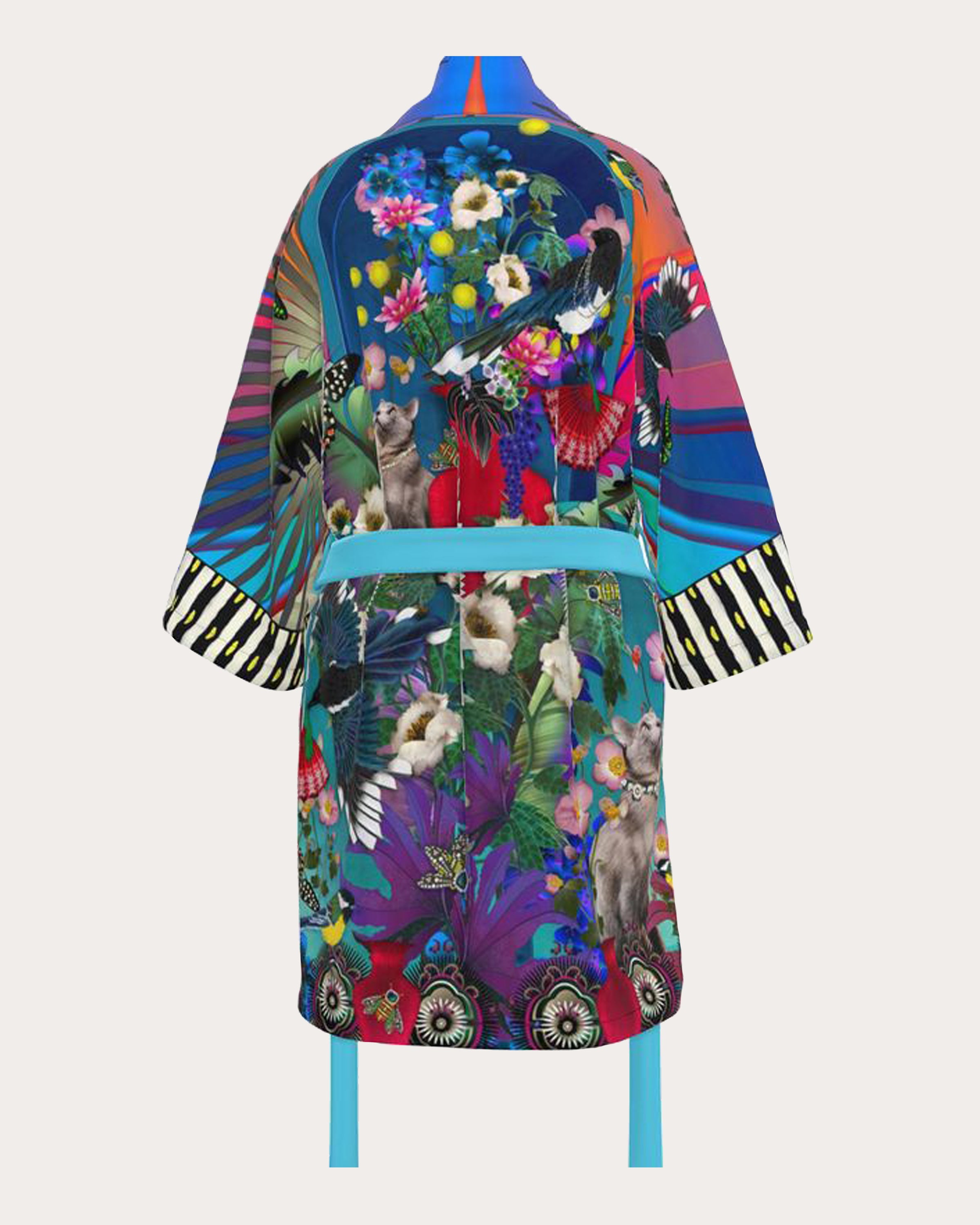 The Pussy Cat & The Magpie Kimono