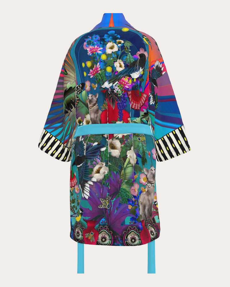The Pussy Cat & The Magpie Kimono