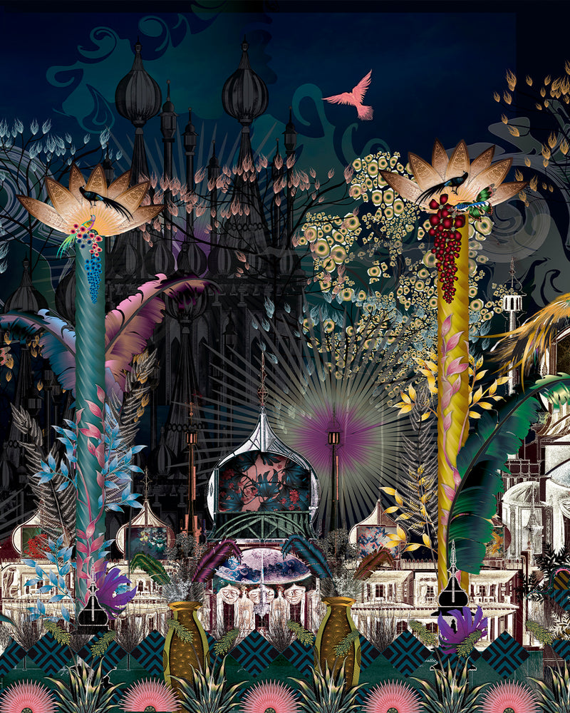 Night Garden Wallpaper Mural