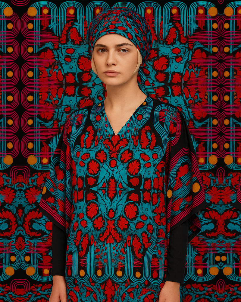 Red Marble Kaftan