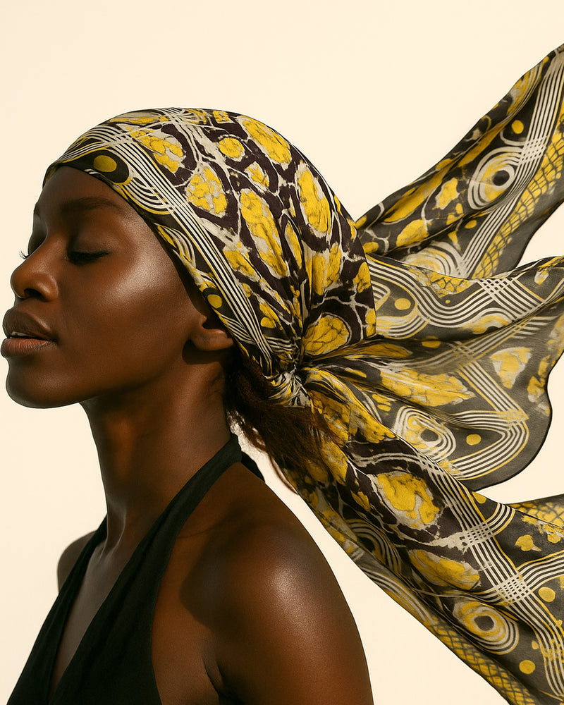Yellow Marble Scarf